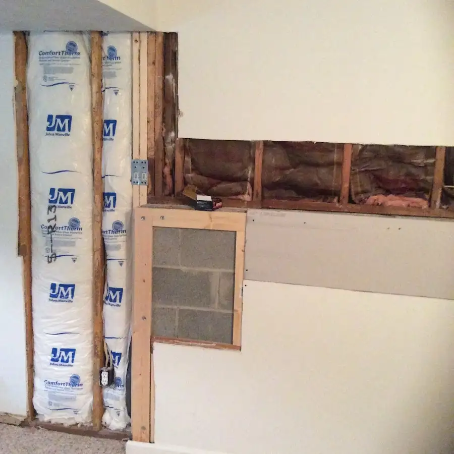 Wall insulation replacement during Structural Drying in Cloverly